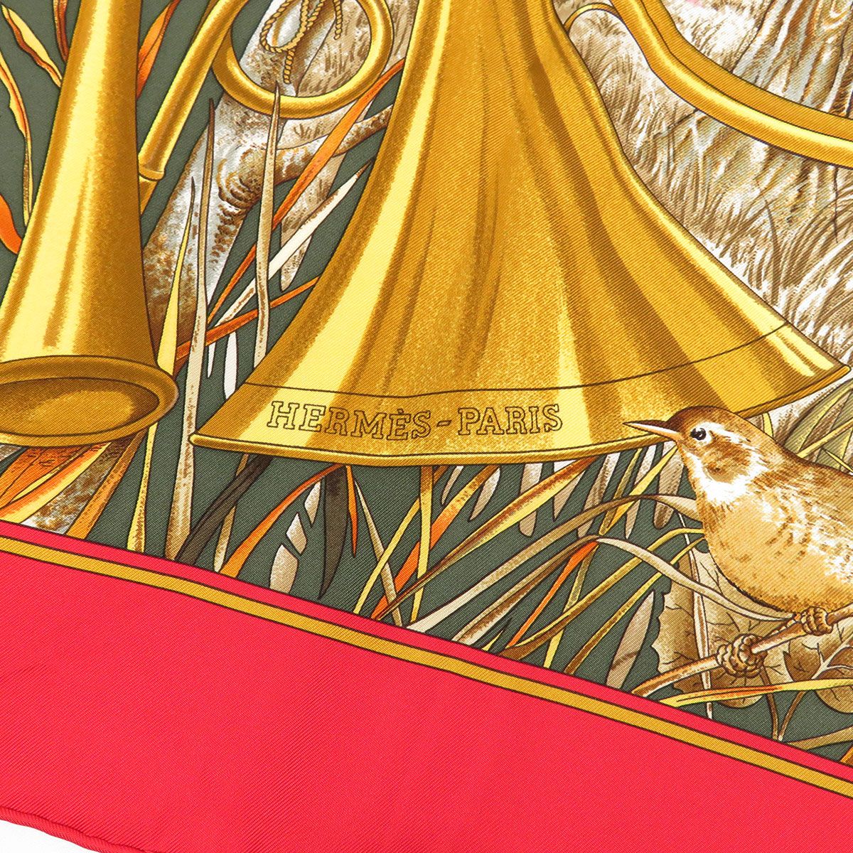 エルメス カレ 90 CHASSE au BOIS 森の狩猟 スカーフ ユニセックス