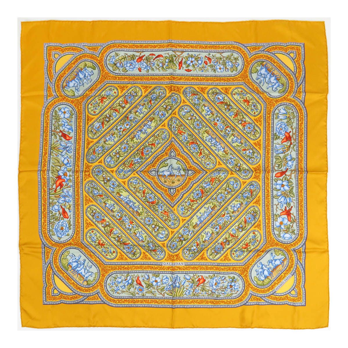 エルメス カレ 90 QALAMDAN カラムダン スカーフ ユニセックス