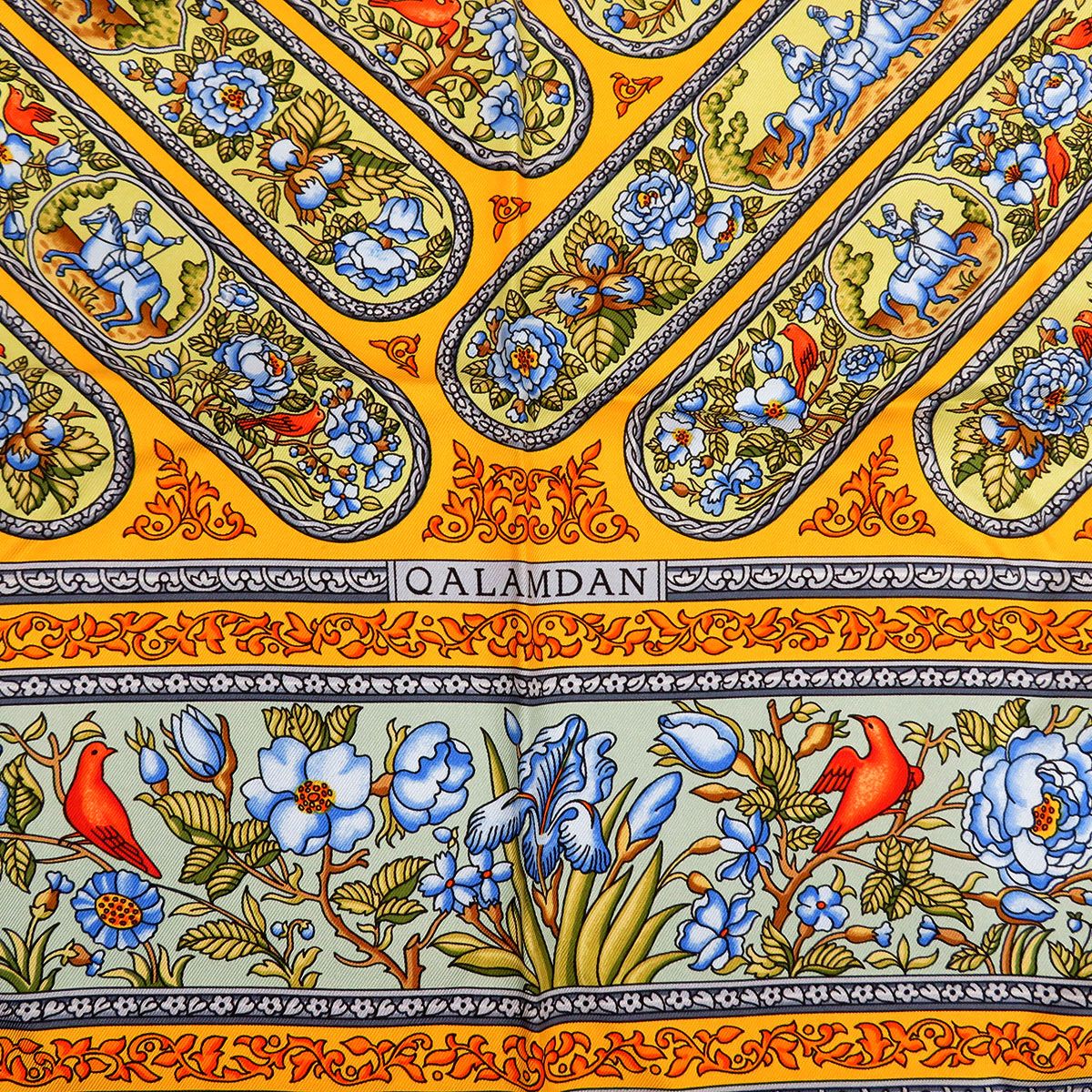 【専用】HERMES エルメス カレ 90 QALAMDAN カラムダン シルク HERMESエルメス カレ90 カラムダンQalamdan シルクスカーフ 単色