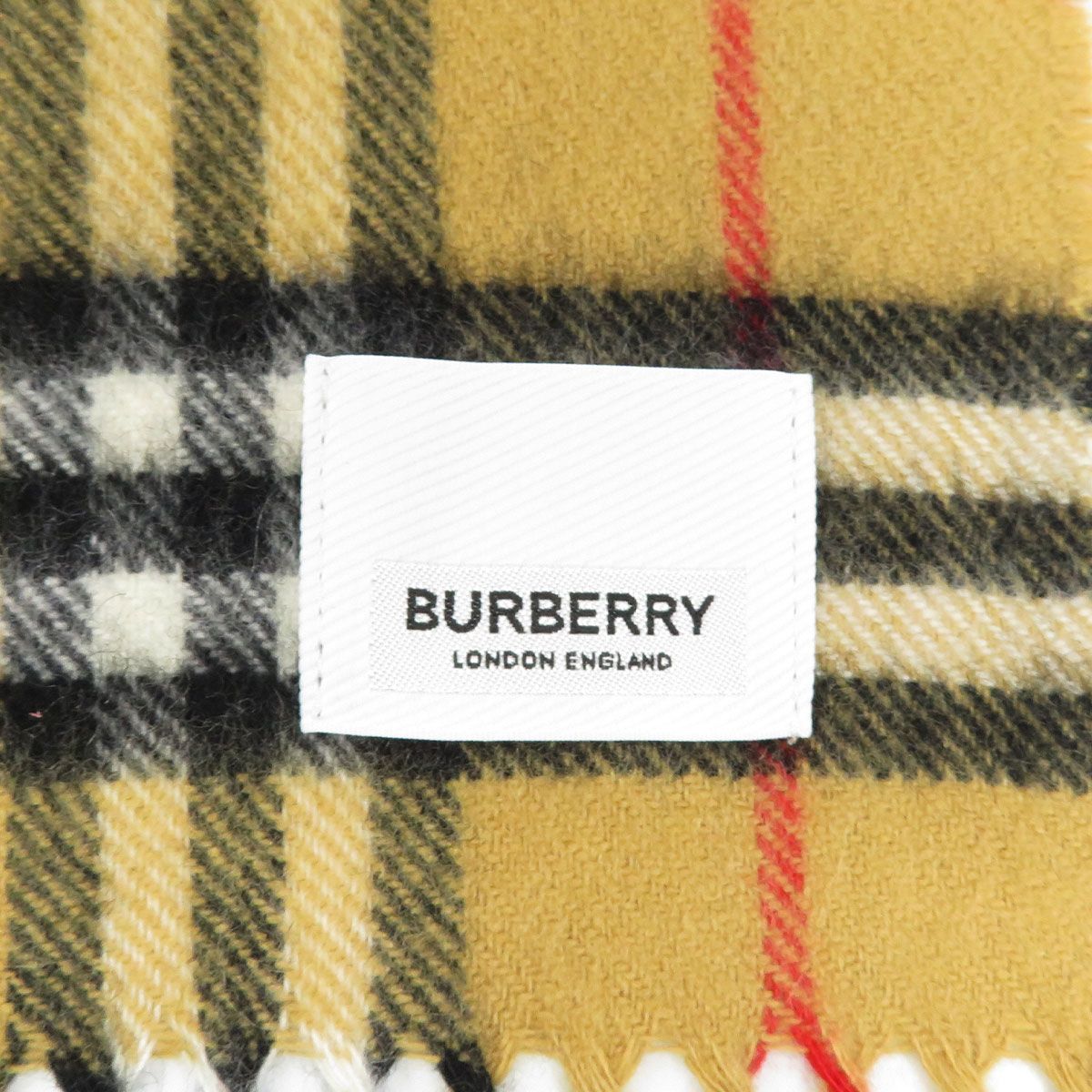 バーバリー ワッペン ヴィンテージチェック カシミヤ マフラー 8024471