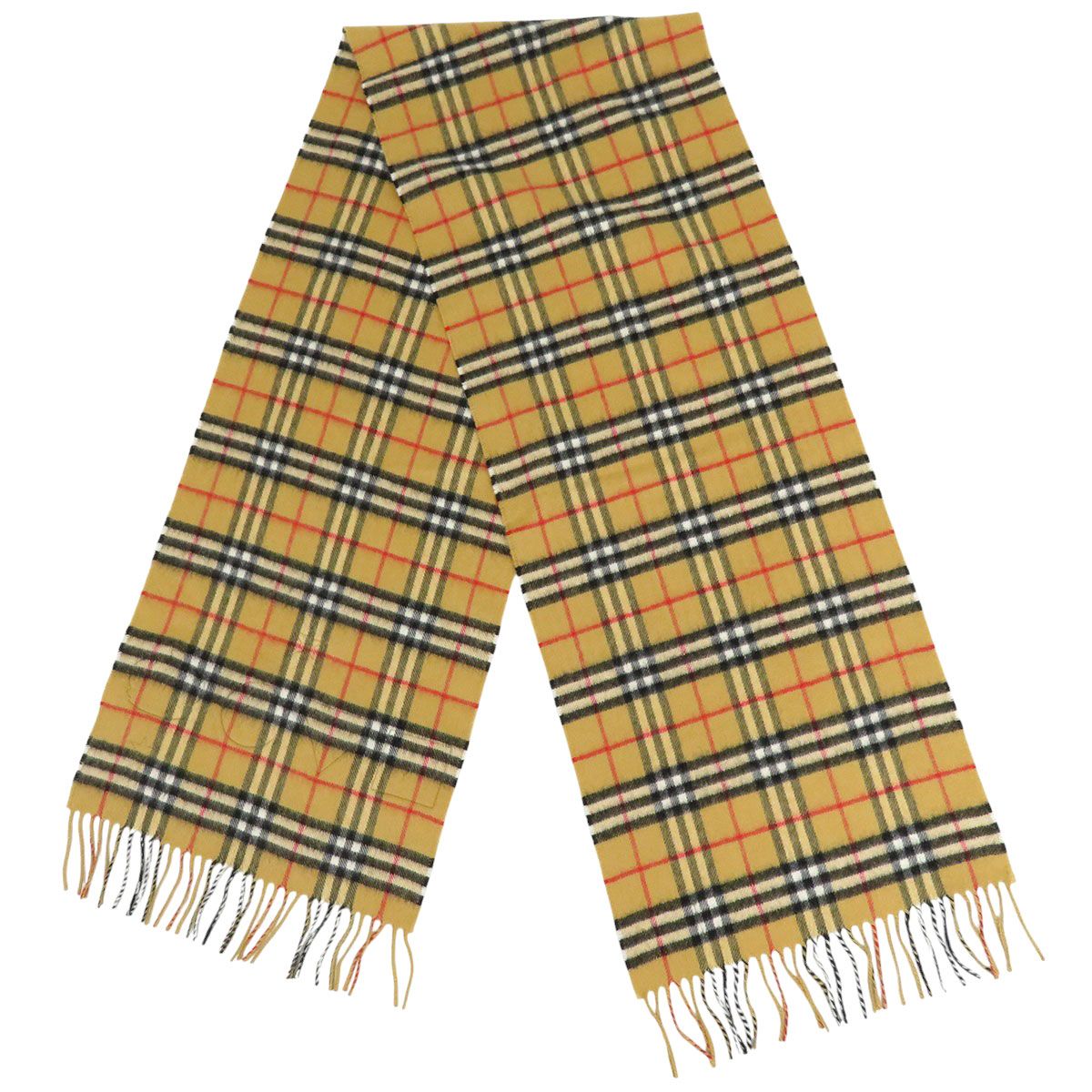 バーバリー ワッペン ヴィンテージチェック カシミヤ マフラー 8024471