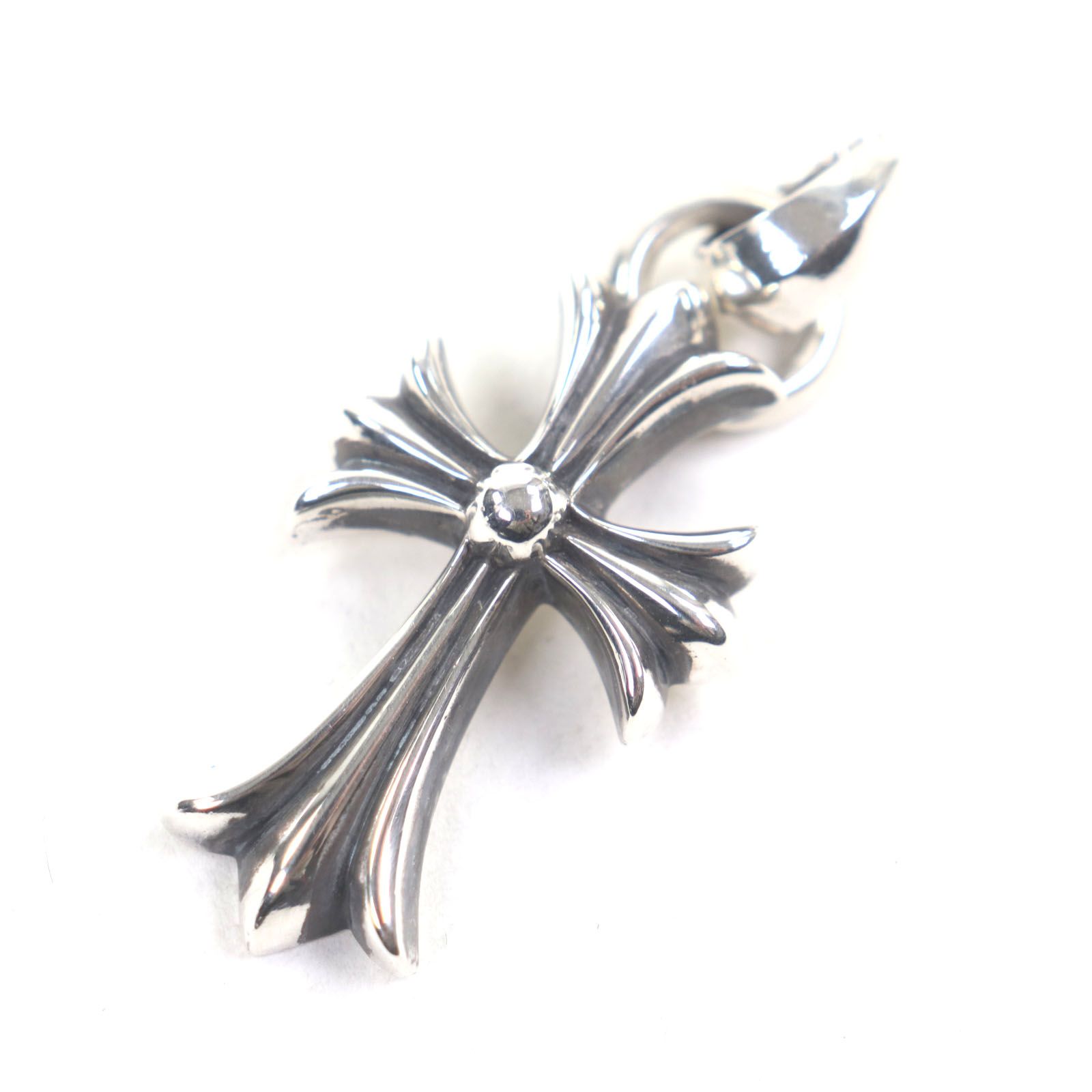 美品▽CHROME HEARTS クロムハーツ スモールCHクロス With ベイル 925 
