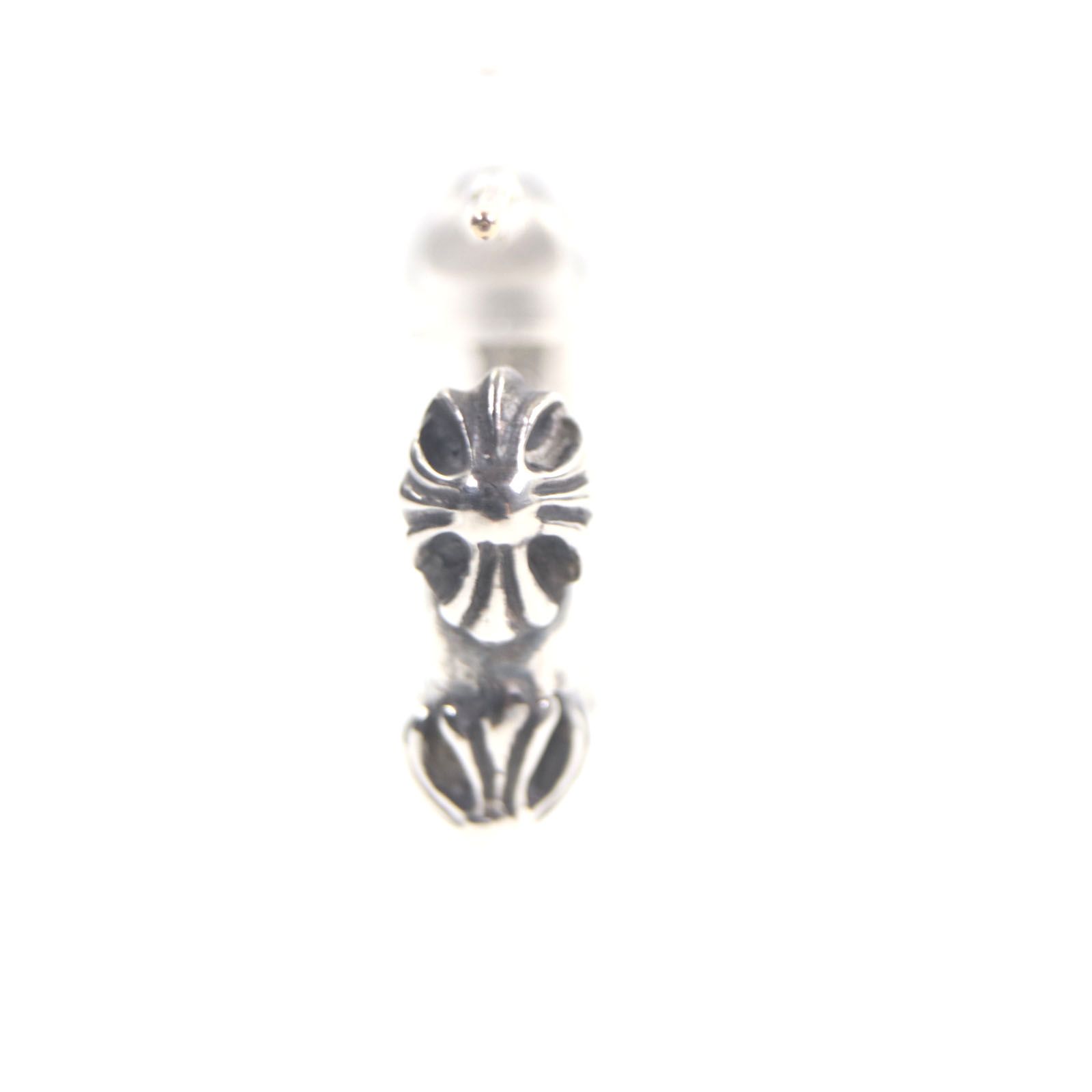 極美品▽CHROME HEARTS クロムハーツ クロスバンド 925 ポスト14K 片耳
