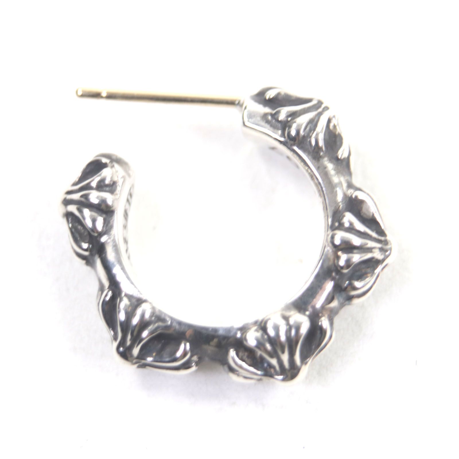 極美品▽CHROME HEARTS クロムハーツ クロスバンド 925 ポスト14K 片耳 極美品▽CHROME HEARTS クロムハーツ クロスバンド 925 ポスト14K 片耳