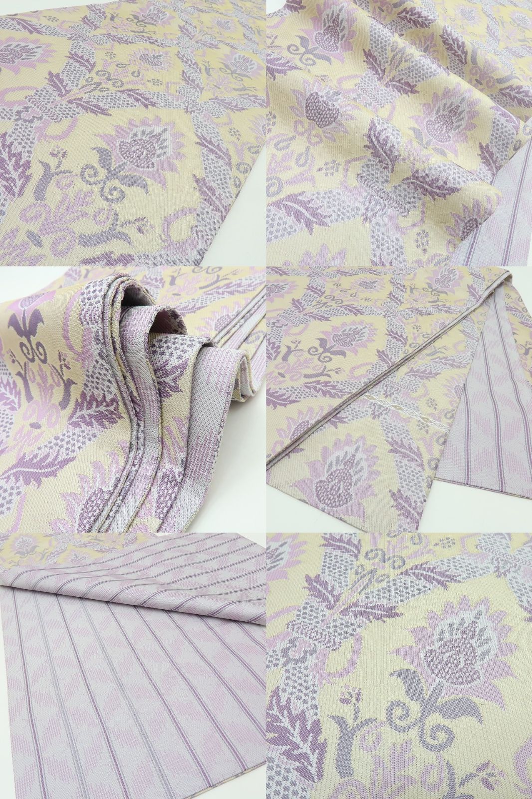 六花-RIKKA- 新品 正絹 さが美謹製 リバーシブル 唐花 花菱 七宝❀変化