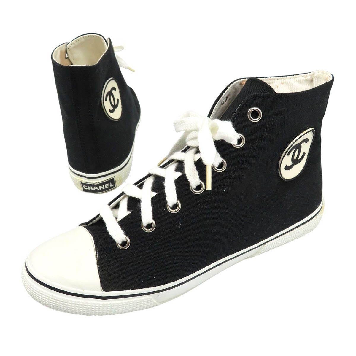 シャネル ココマーク ハイカット スニーカー 001852 レディース