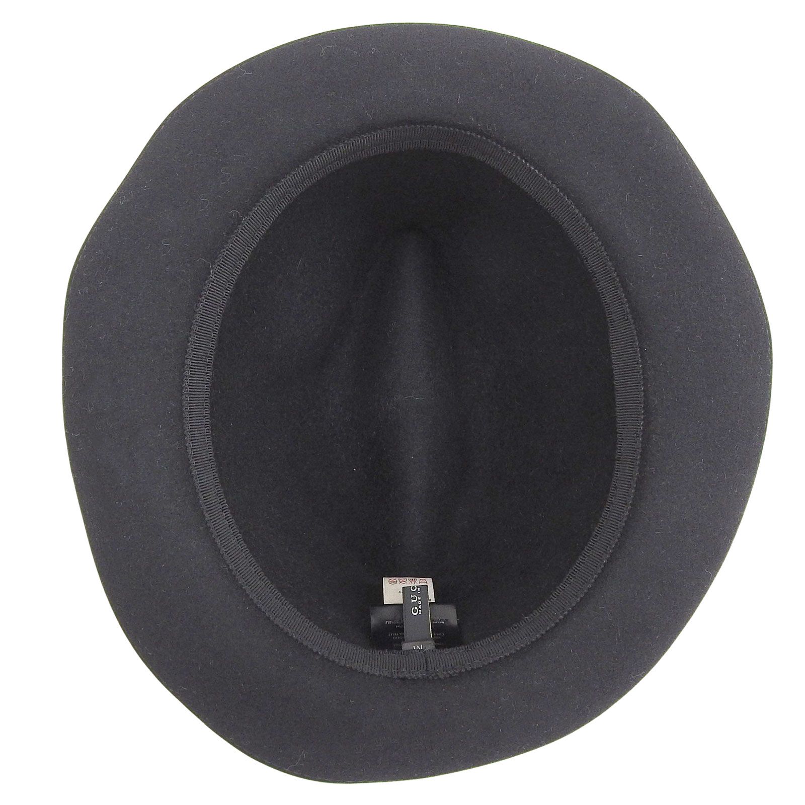 極美品△GUCCI グッチ ラビット100％ レザー使い 中折れハット