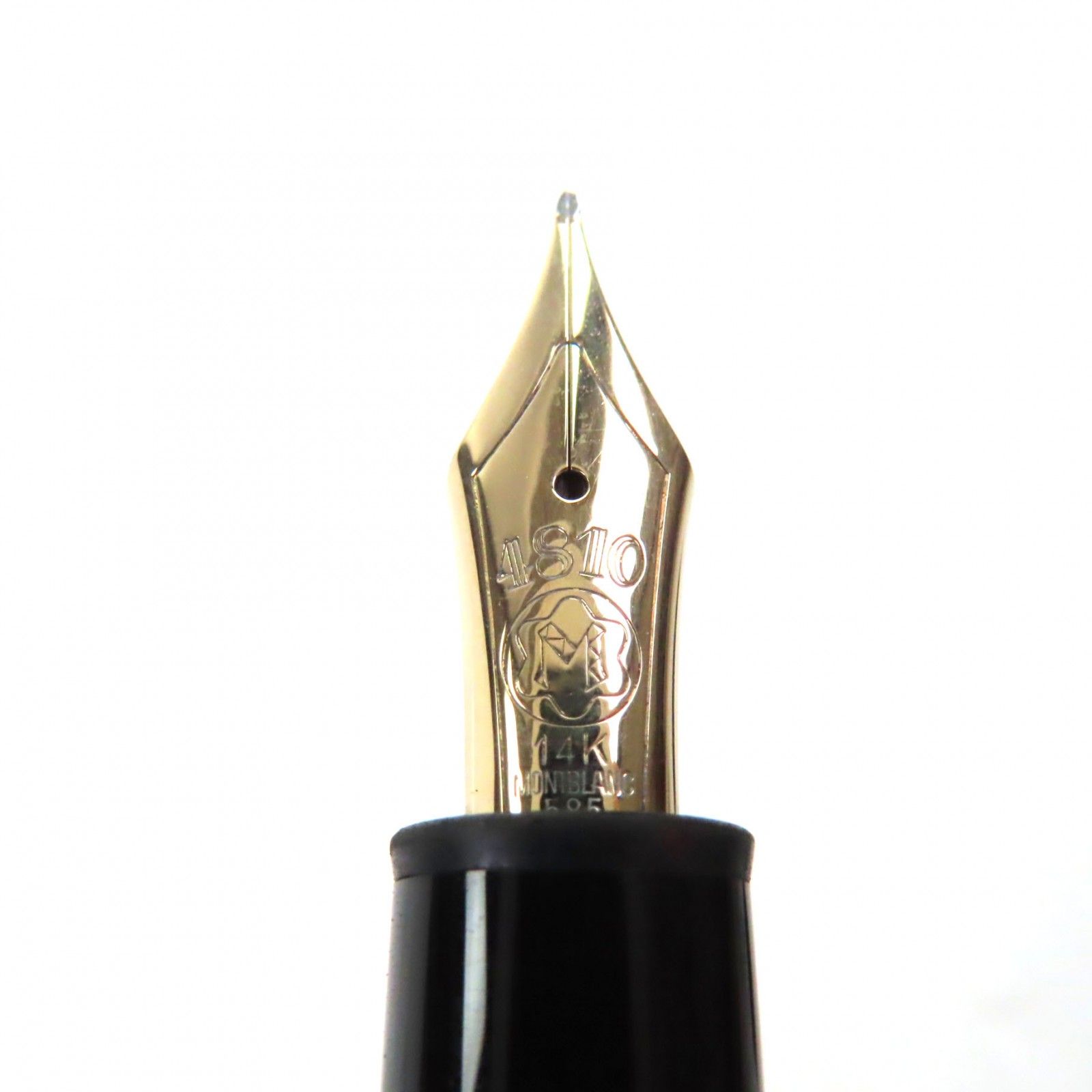 良品▼MONTBLANC モンブラン マイスターシュテュック No.146 ホワイトスター ペン先14K 万年筆 ブラック×ゴールド Bニブ ドイツ製 80s モンブラン マイスターシュテュック 146 MONTBLANC