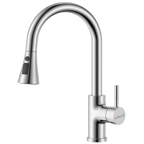 APPASO キッチン蛇口 ハイアーチ混合水栓 モダン引出しホース式水栓