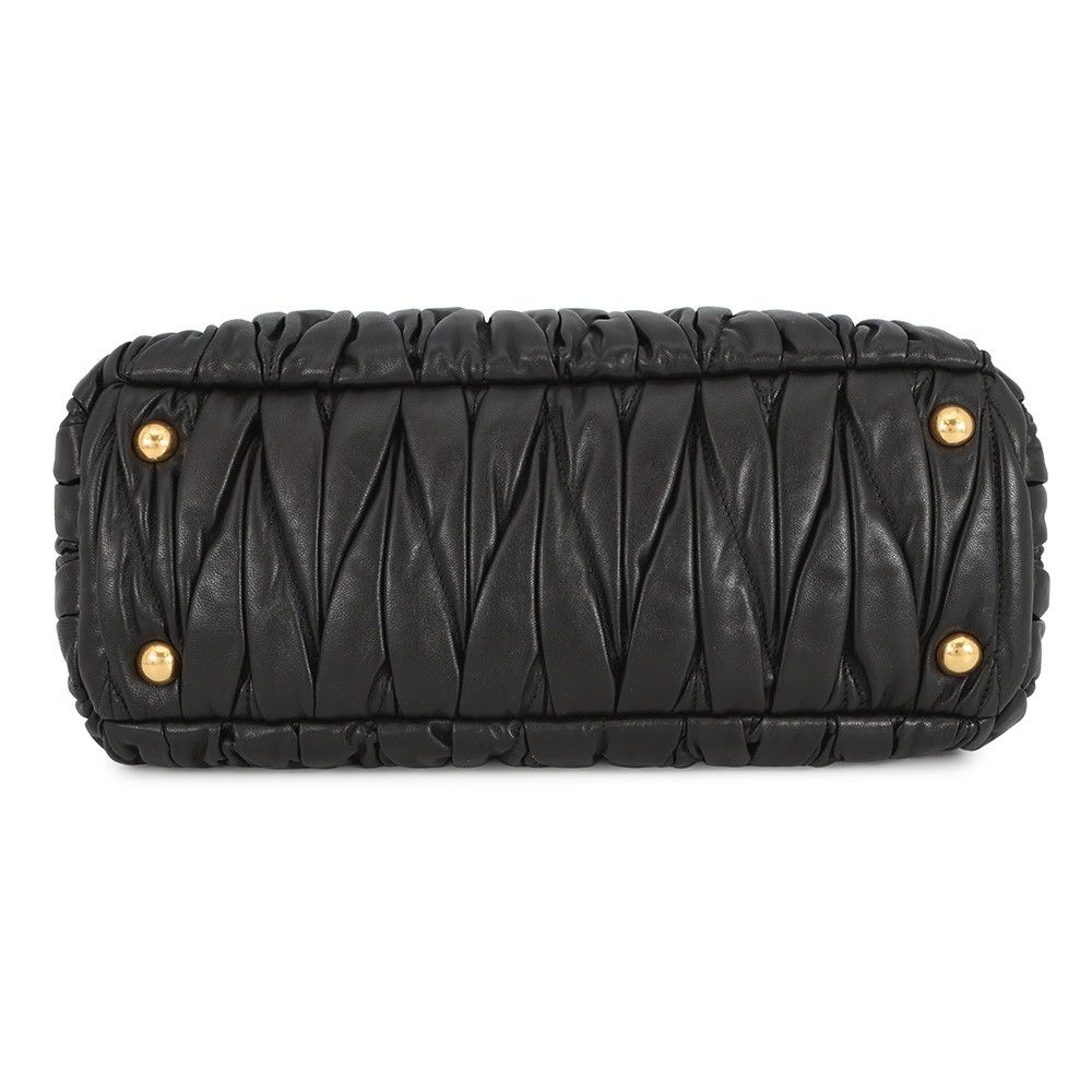 ミュウミュウ ハンドバッグ マテラッセ レザー RL0055 MIUMIU 2way 黒