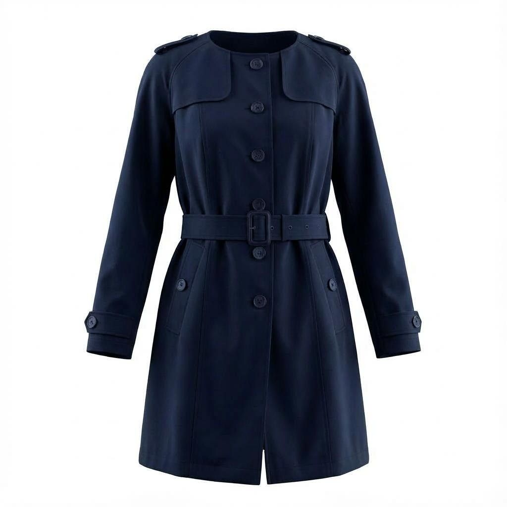 37a26 HERNO ヘルノ ノーカラー トレンチコート アウター イタリア製