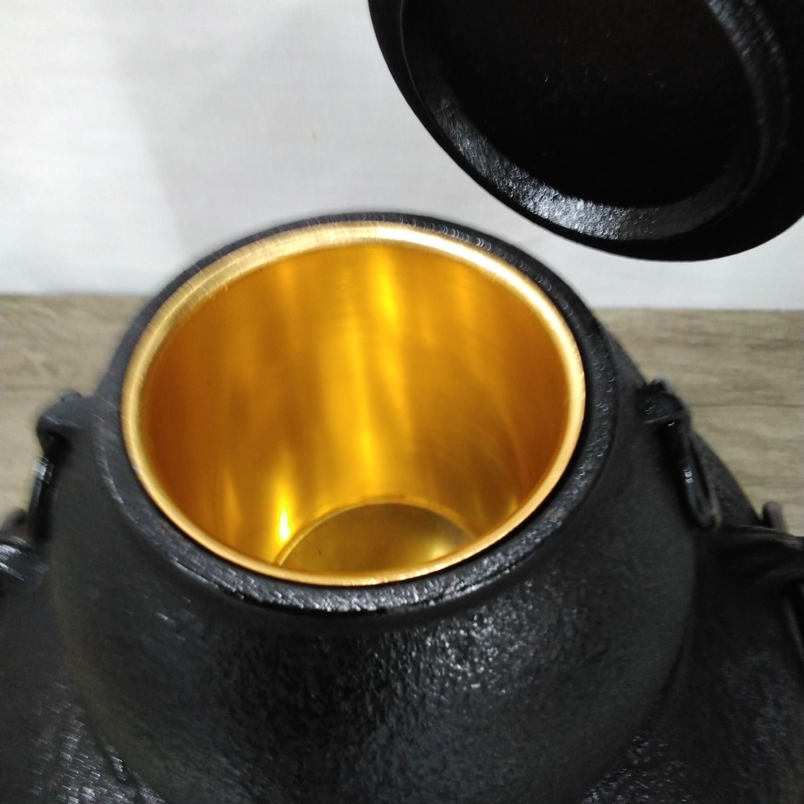 未使用 南部鉄器 鉄釜 茶器 湯釜灰皿 金属工芸 置物 アンティーク 長期