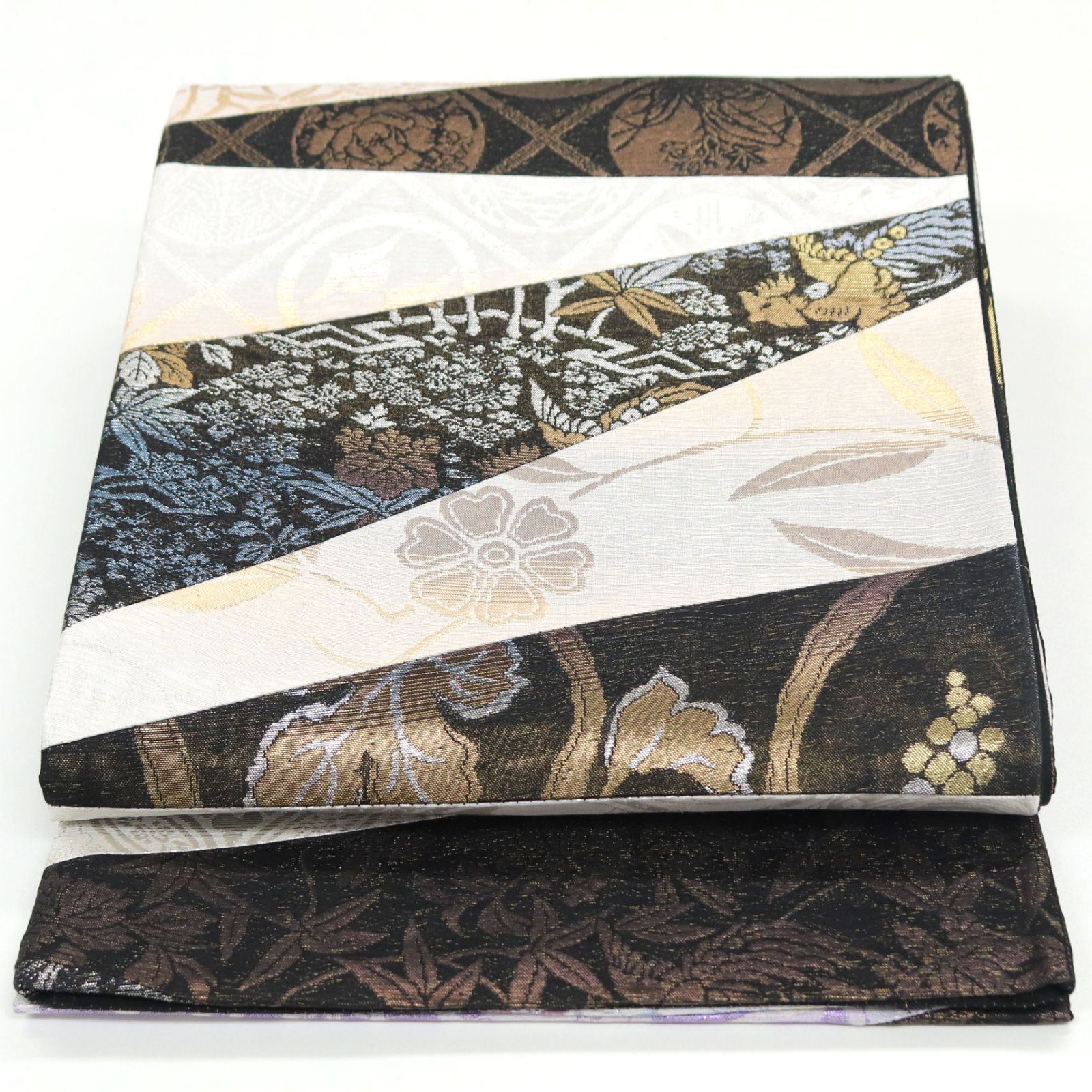 ofa2768 西陣 堀健 切嵌 全通 袋帯 長尺 お仕立て付き 2～3週間で