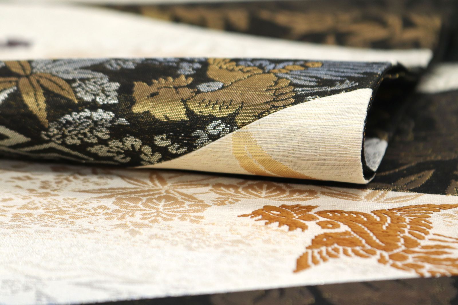 ofa2768 西陣 堀健 切嵌 全通 袋帯 長尺 お仕立て付き 2～3週間で