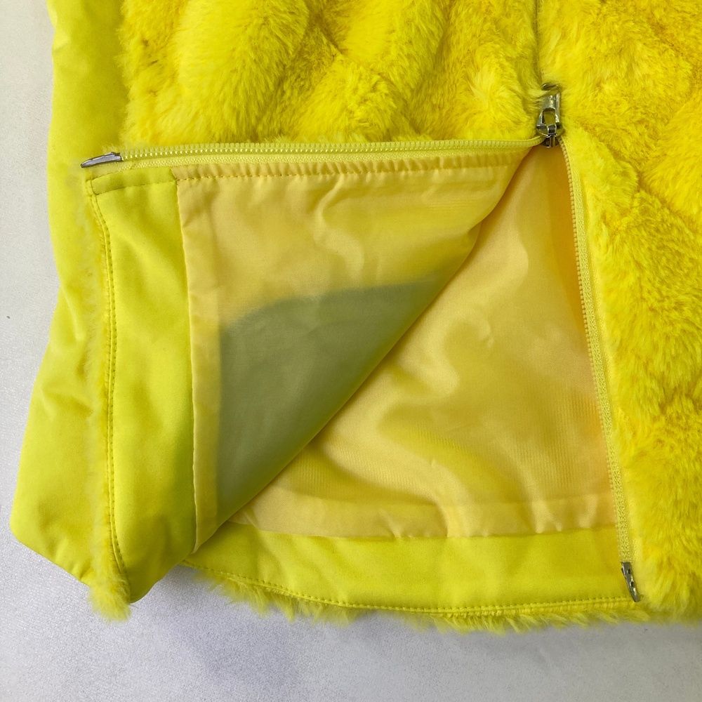 サイズ：L CALLAWAY キャロウェイ ファー 中綿ジップベスト ダイヤ柄