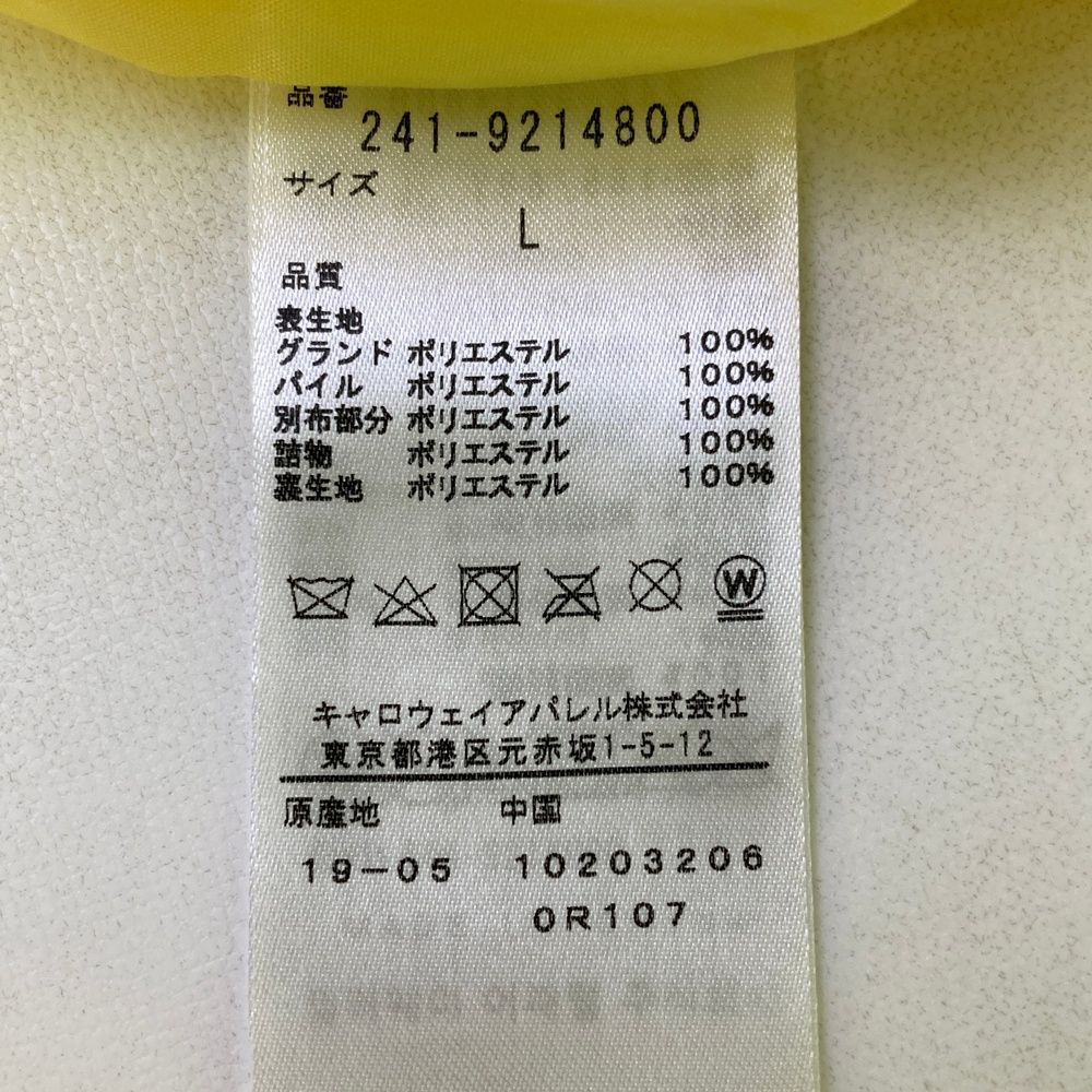 サイズ：L CALLAWAY キャロウェイ ファー 中綿ジップベスト ダイヤ柄