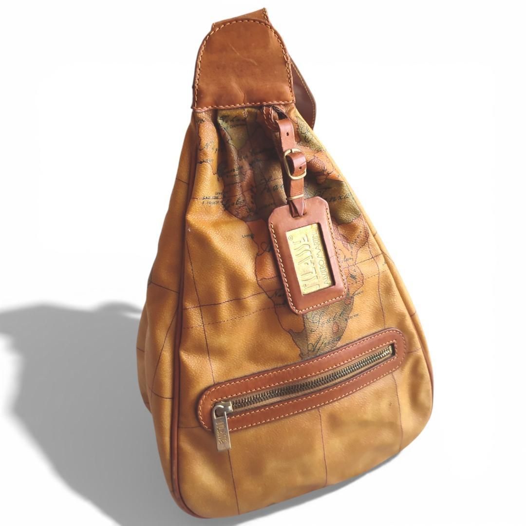 プリマクラッセ ショルダーバッグ ボディバッグ レザー PVC 地図柄