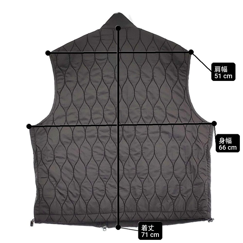 UJOH グレー ダブルジップベスト UJOH / W Zip-up Vest - good LIFE STORE