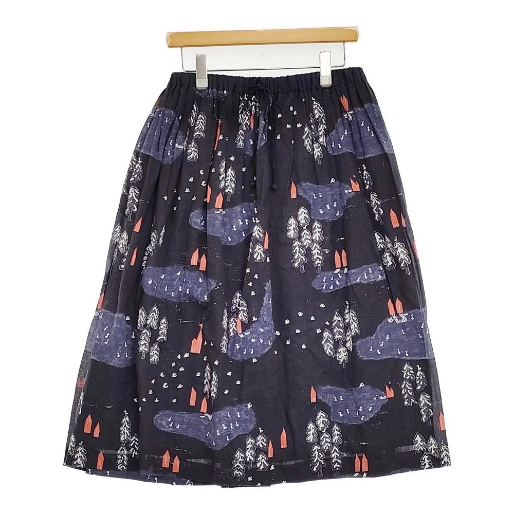 ミナペルホネン　膝丈スカート mina perhonen forest village ギャザースカート サイズ40 定価63800円