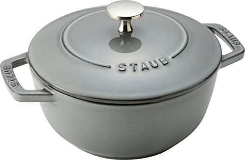 ストウブ Staub ワナベ グレー M 18 cm 両手 鋳物 ホーロー 鍋 炊飯 2合 IH対応 日本 品 Wa NABE 40501 006 c 8 94638