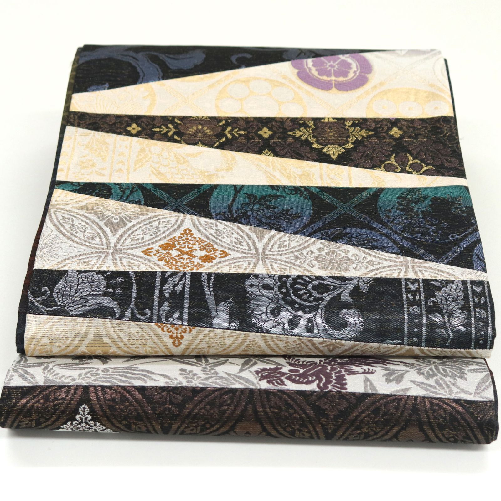 ofa2769 西陣 堀健 切嵌 全通 袋帯 長尺 お仕立て付き 2～3週間で