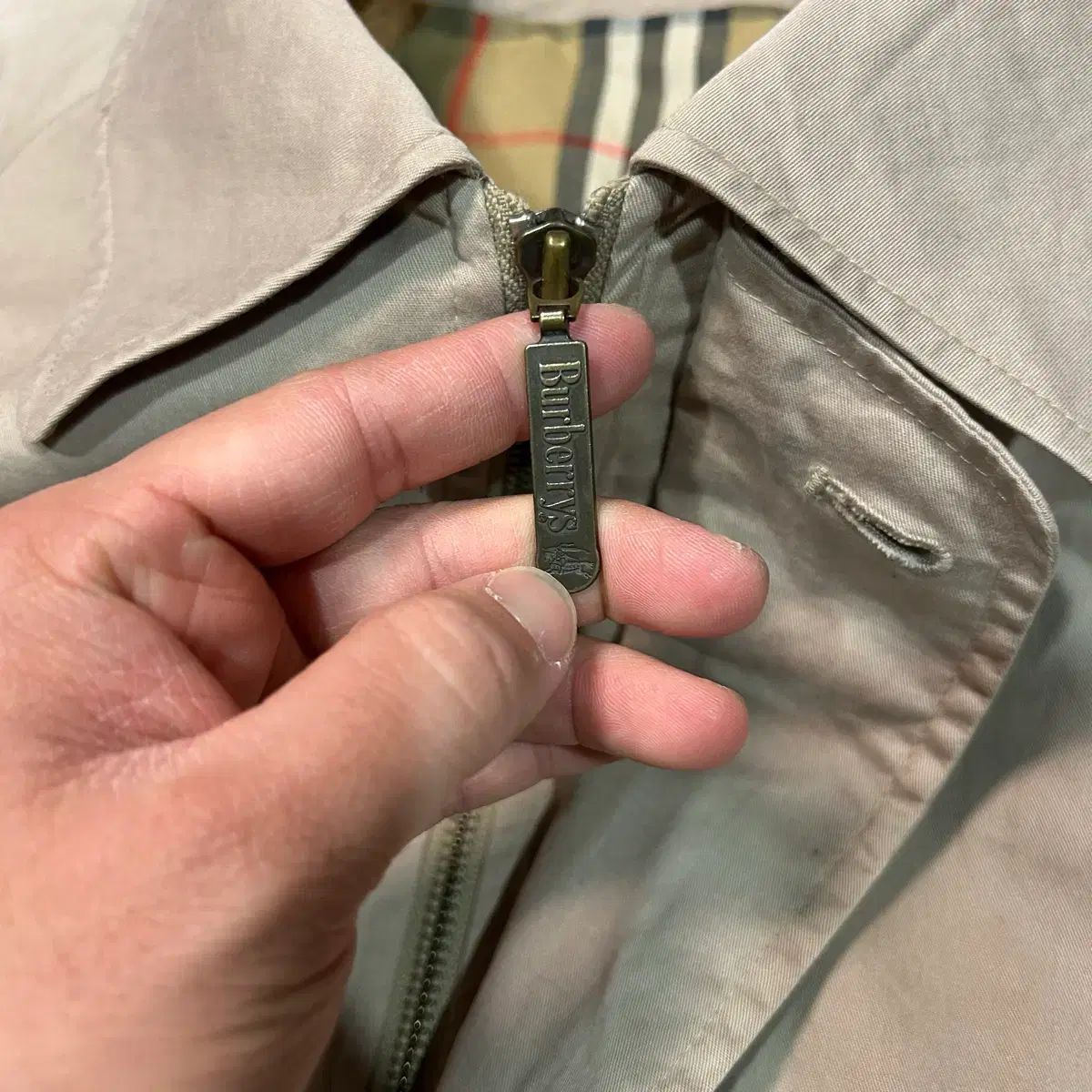 XL 90s バーバリー 刺繍 ロゴ スイングトップ ハリントンジャケット