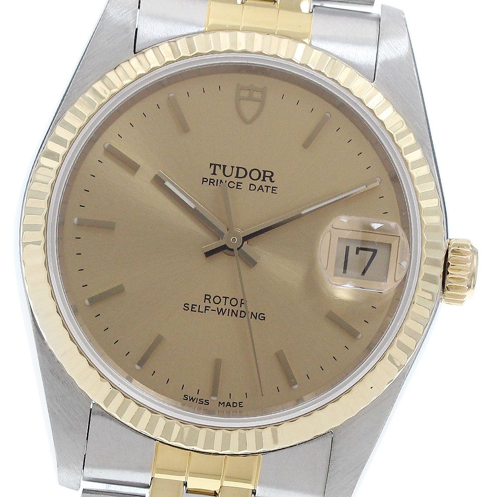 チュードル TUDOR 74033 プリンス デイト YGベゼル 自動巻き メンズ _935211