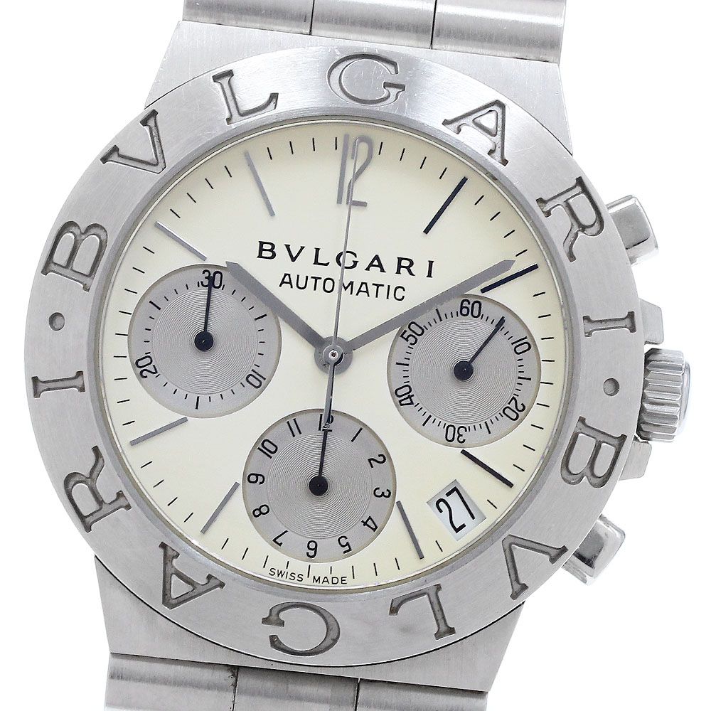 ブルガリ BVLGARI CH35S ディアゴノ スポーツ デイト クロノグラフ 自動巻き メンズ 箱 保証書付き_938936