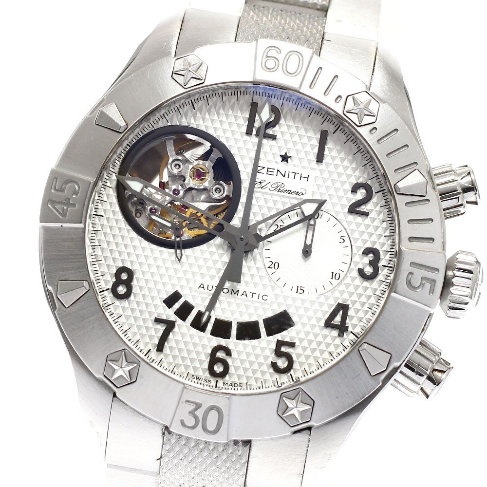 ゼニス ZENITH 03 0516 4021 01 M516 デファイ クラシック オープン エルプリメロ クロノグラフ 自動巻き メンズ 保証書付き_938519