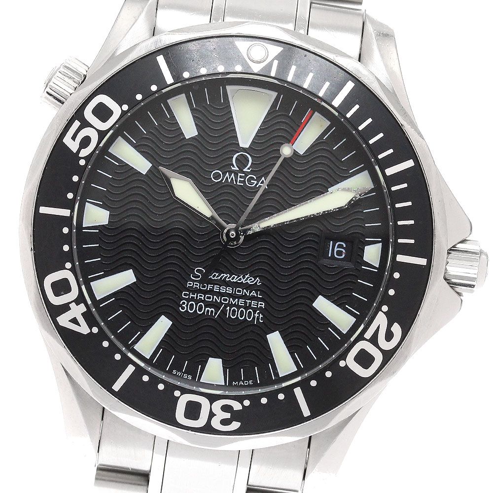 オメガ OMEGA 2254 50 シーマスター 300 デイト 自動巻き メンズ 保証書付き_935971
