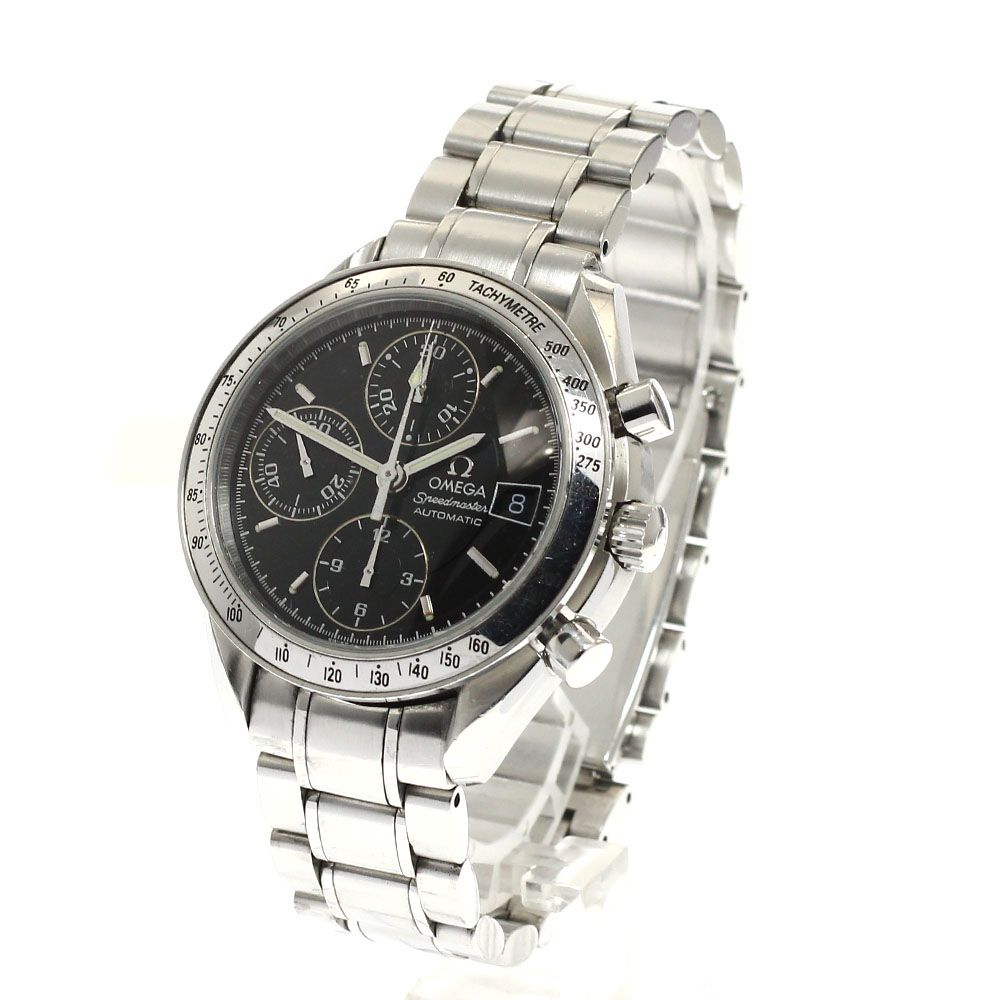  オメガ OMEGA 3513 50 スピードマスター デイト クロノグラフ 自動巻き メンズ 保証書付き_934850 ネイビー系 自動巻き時計 腕時計(アナログ)