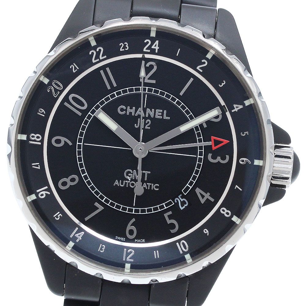 シャネル CHANEL H3101 J12 GMT マットブラック 自動巻き メンズ 保証書付き_932383