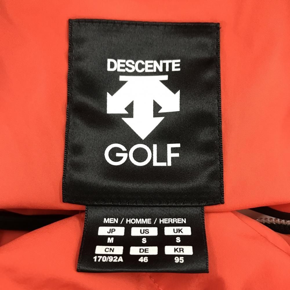 美品】デサントゴルフ 中綿ジャケット オレンジ×黒 肩ロゴ 中田英寿