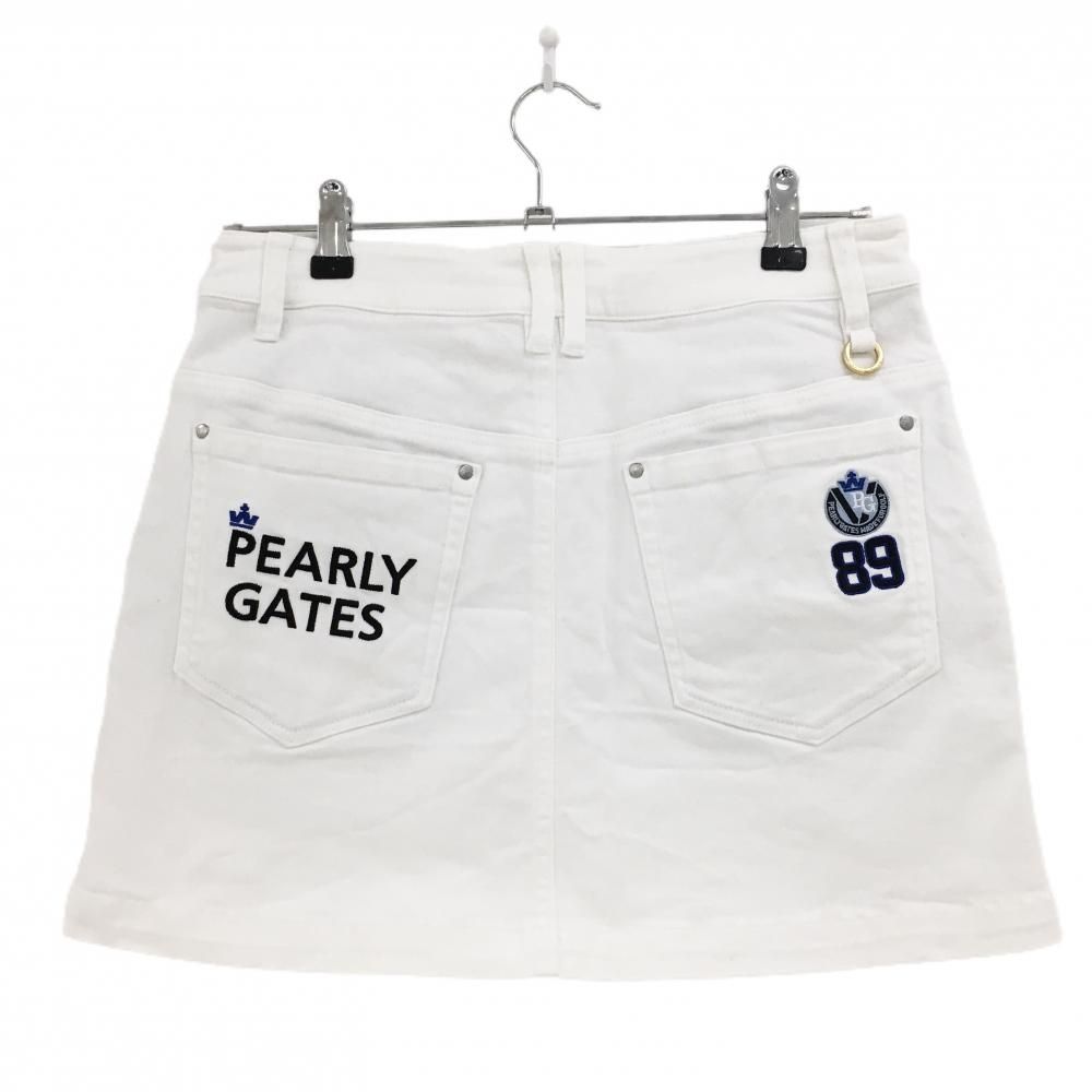 超美品】パーリーゲイツ スカート 白 スカート ストレッチ 30周年 内側