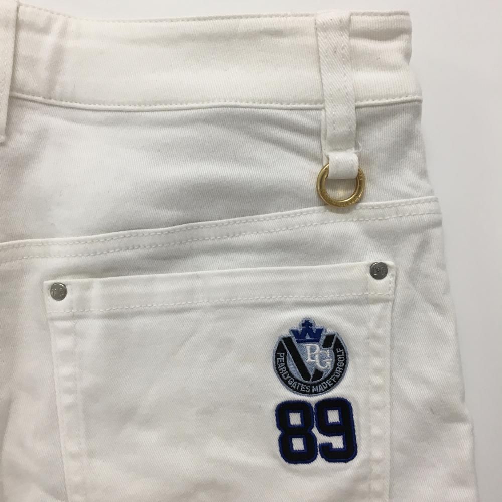 超美品】パーリーゲイツ スカート 白 スカート ストレッチ 30周年 内側