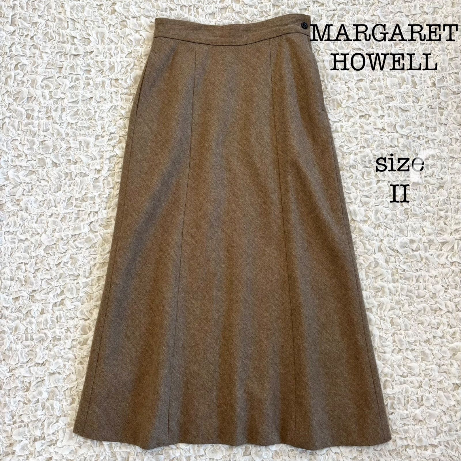 MARGARET HOWELL マーガレットハウエル ウール100% ロングフレア