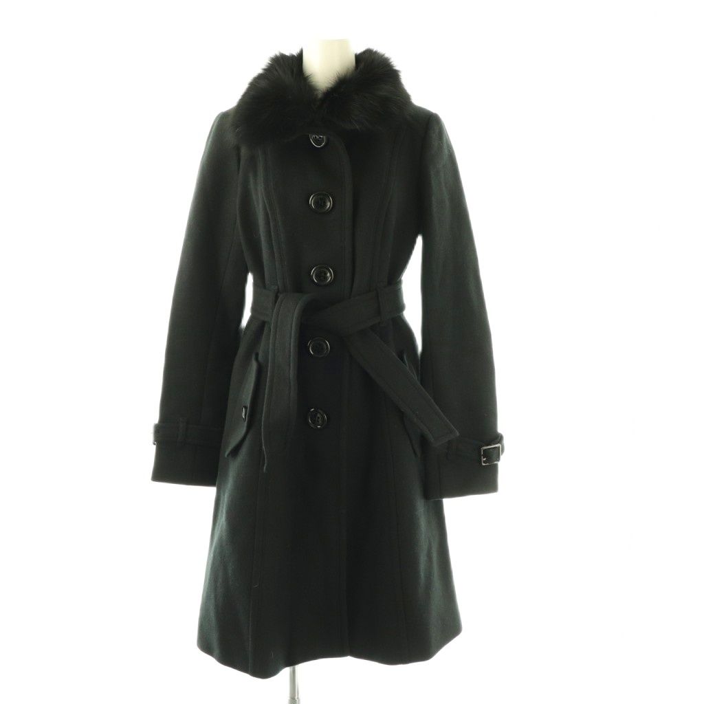 バーバリーブルーレーベル BURBERRY BLUE LABEL フォックスファー付き