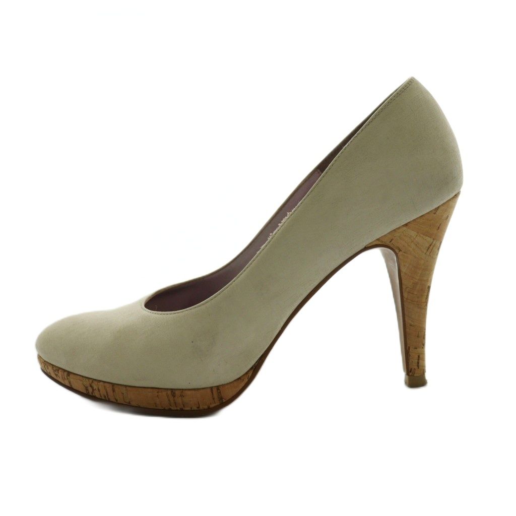 銀座かねまつ GINZA Kanematsu パンプス 23cm ホワイトベージュ /SS