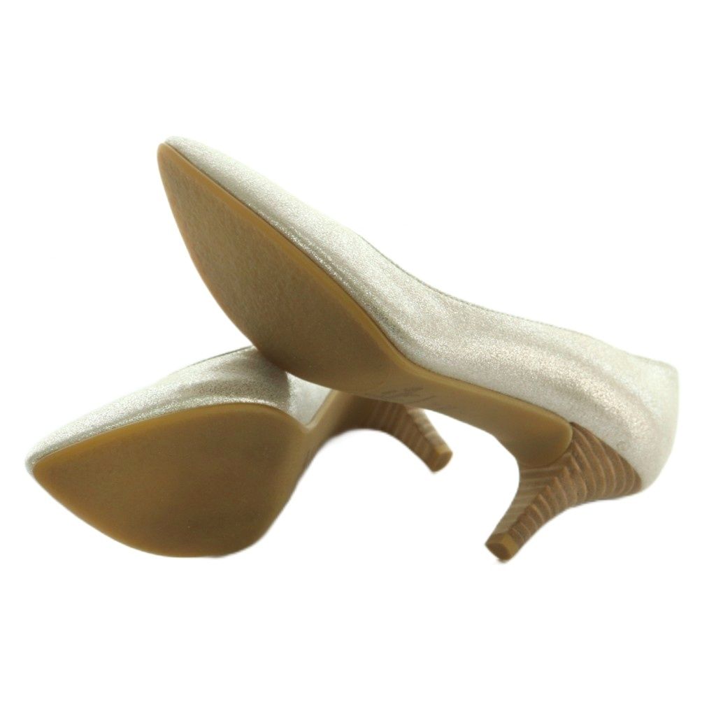 銀座かねまつ GINZA Kanematsu パンプス ポインテッドトゥ ラメ 22.5cm