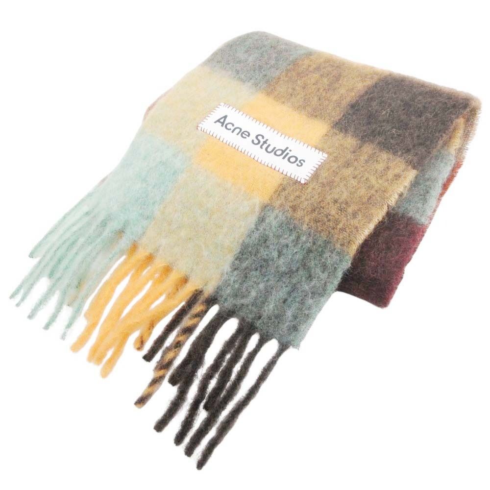極美品✨正規品AcneStudios＊モヘア　アルパカ　チェックマフラー 楽天市場】アクネストゥディオズ マフラー レディース Acne Studios