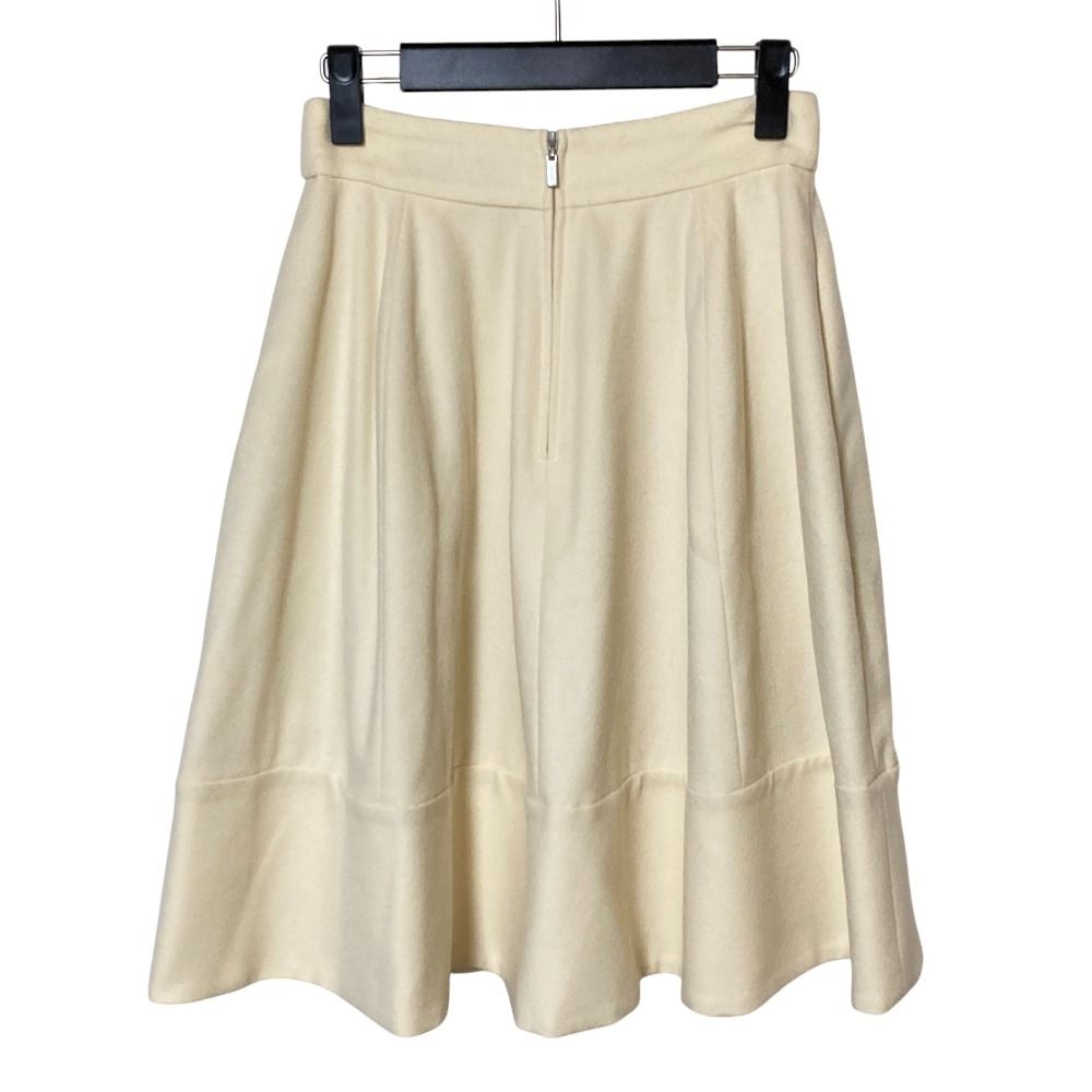 美品 FOXEY フォクシー ウール カシミヤ ひざ丈 フレアスカート 36384