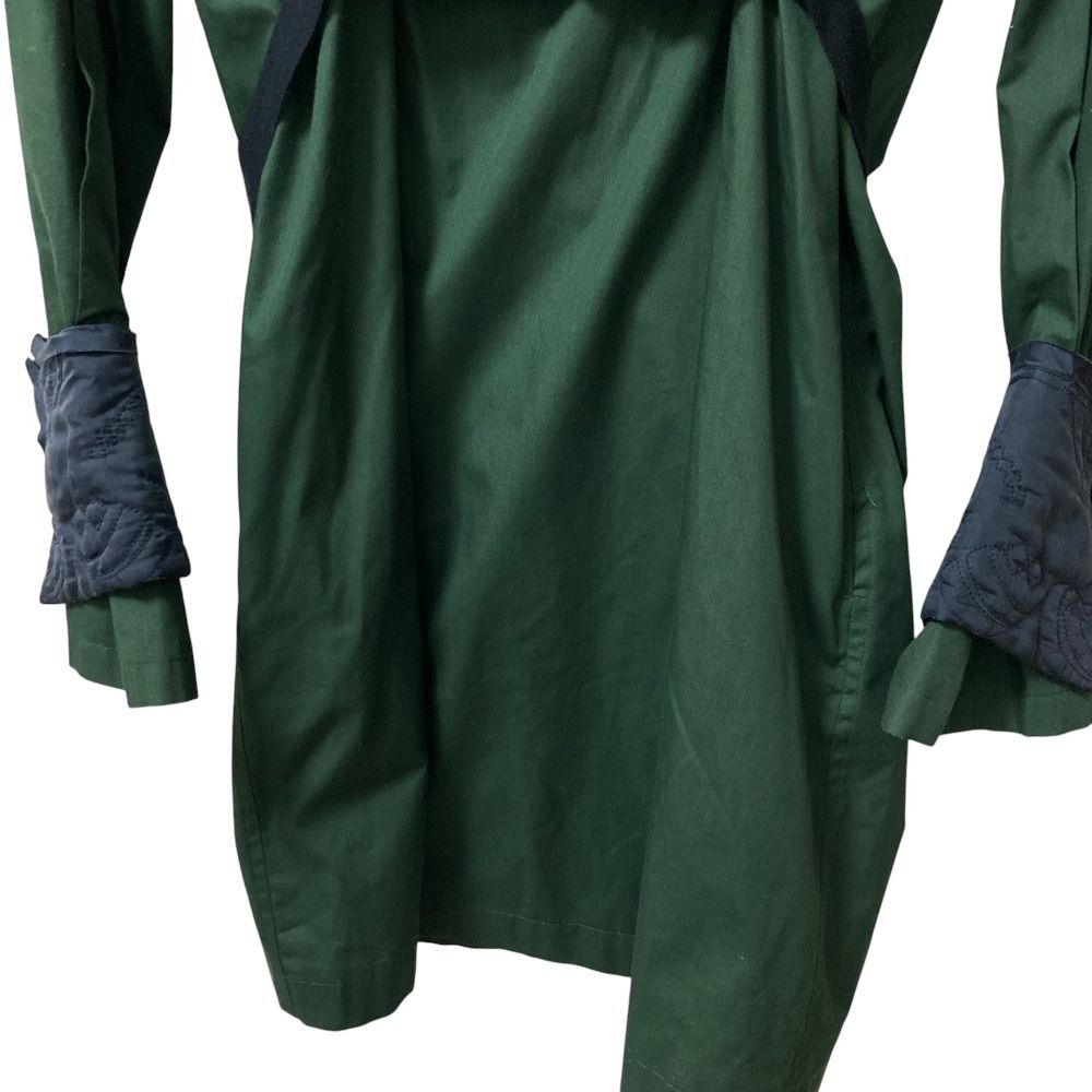 良品 sacai サカイ ステッチワーク バイカラーシャツドレス 長袖  