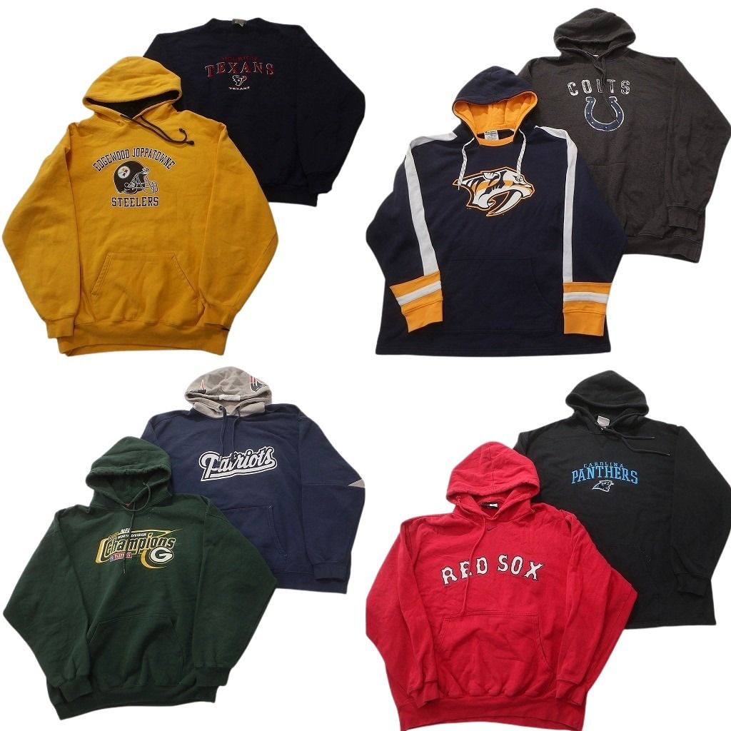 古着卸 プロチーム スウェット 8枚セット (メンズ XL /2XL ) ナイキ チャンピオン NFL MLB パッカーズ レッドソックス  古着 ND3121