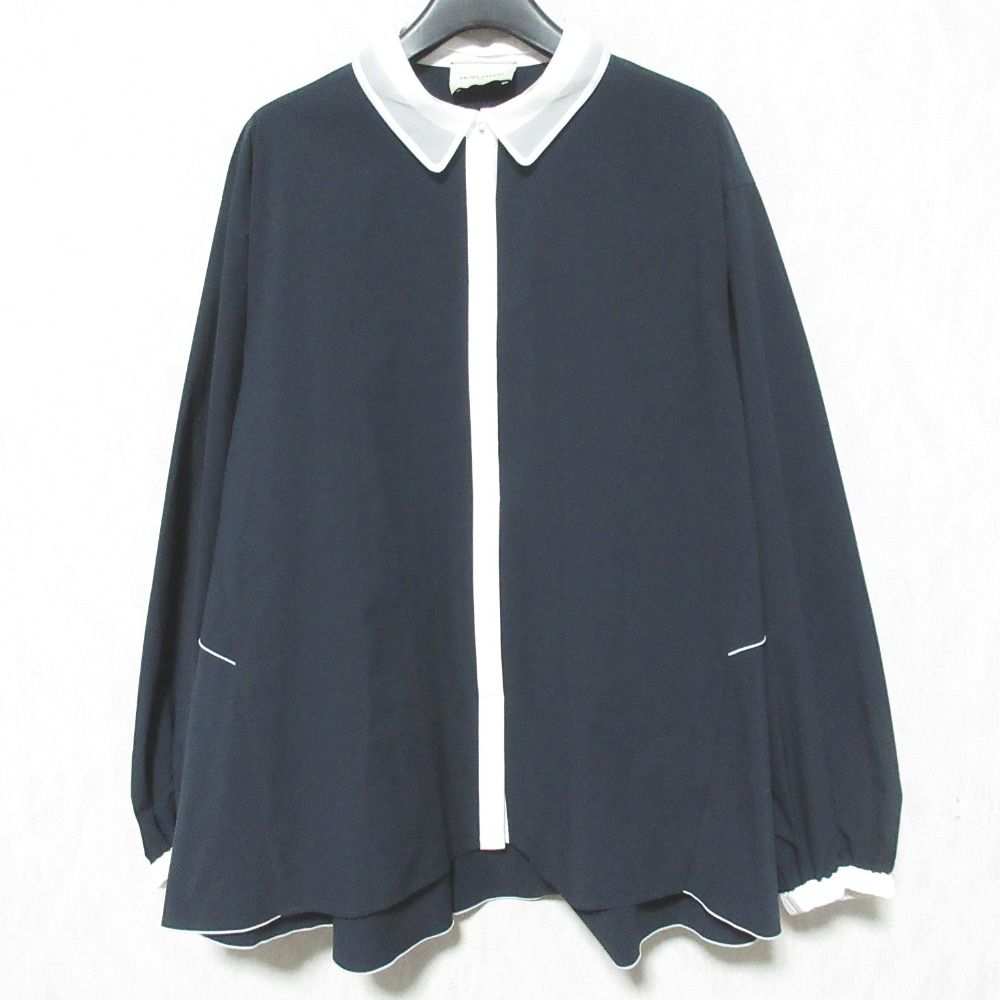 美品 UNITED ARROWS ユナイテッドアローズ 白襟 パイピング バック 