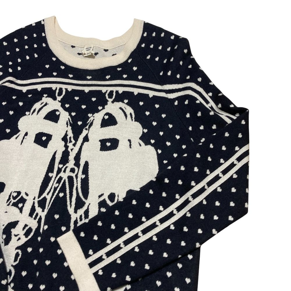 良品 HERMES エルメス BRIDES de GALA カシミヤ シルク ニット