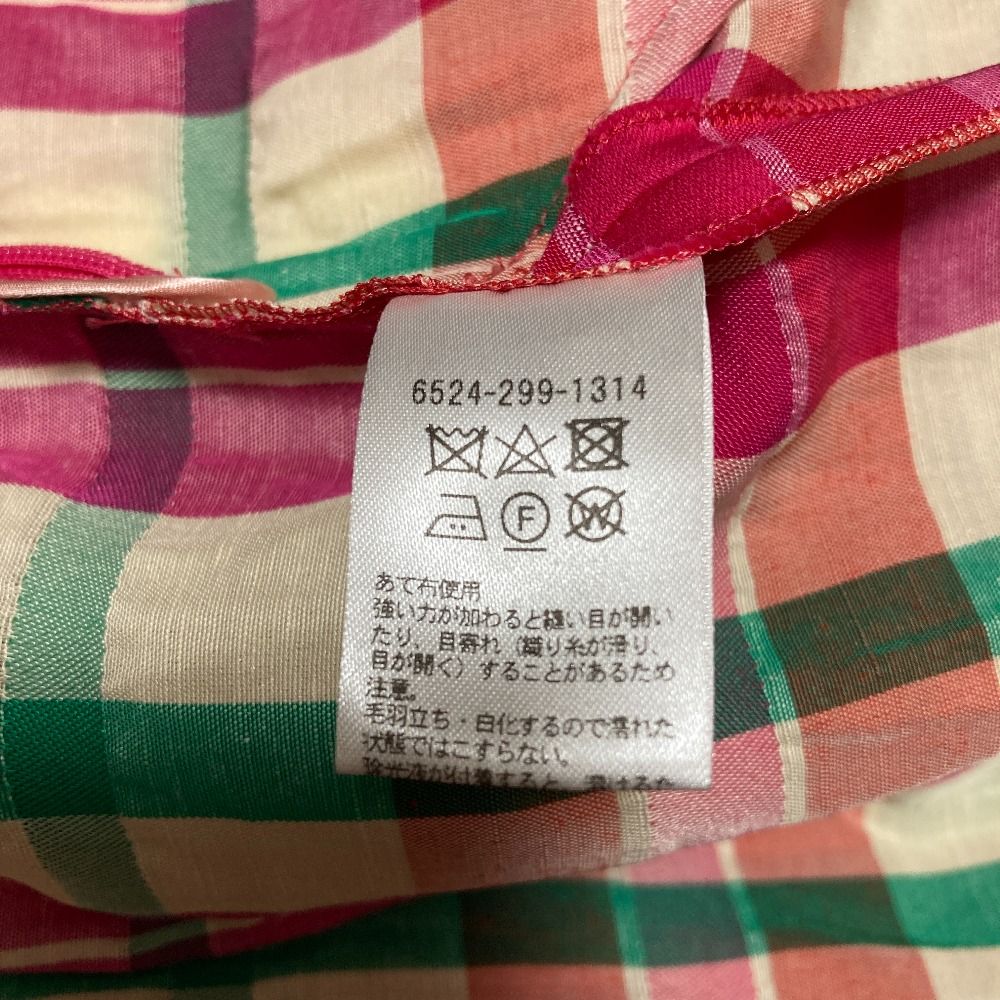 美品 DRAWER ドゥロワー ブロックチェックアシンメトリースカート 6524  