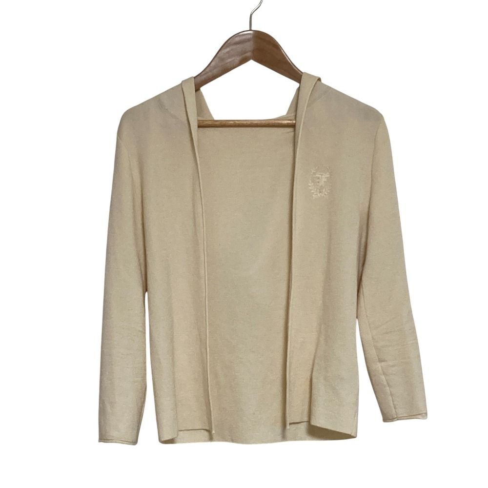 良品 FOXEY フォクシー Cardigan Hoodie Fun カシミヤ シルクブレンド