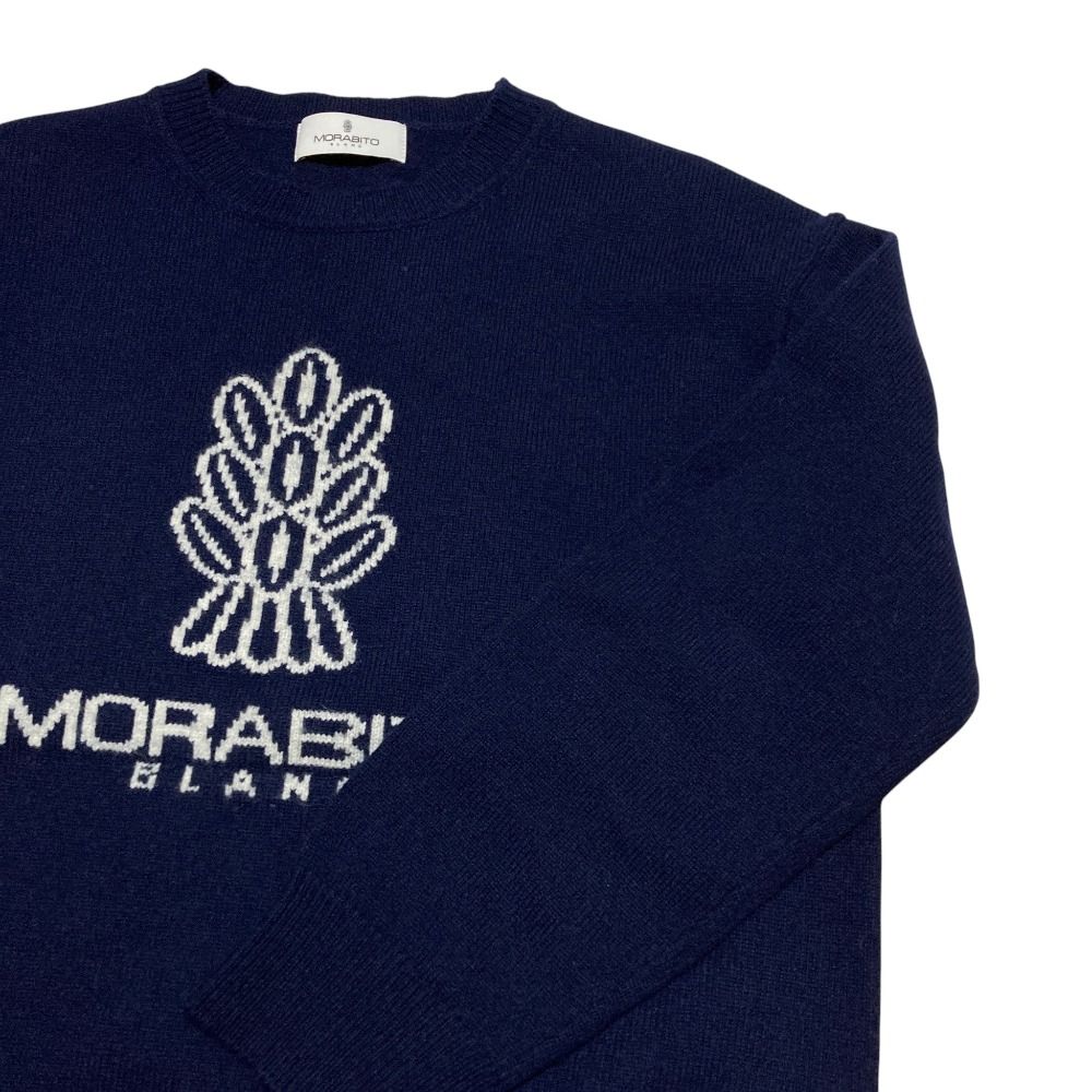 MORABITO BLANC モラビトブラン ウール100% ロゴ セーター MORABITO