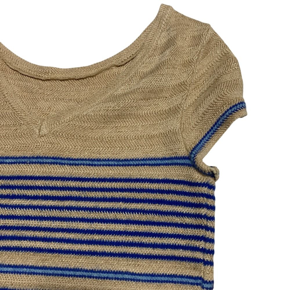 良品 CHANEL シャネル ココマーク ボーダー ラメサマーニット P60542