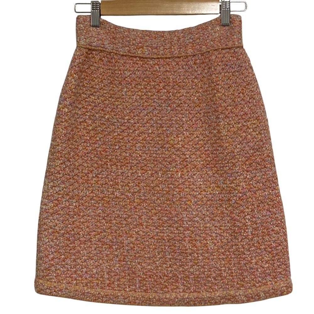 良品 CHANEL シャネル ツイードスカート P50494 サイズ36 ピンク  